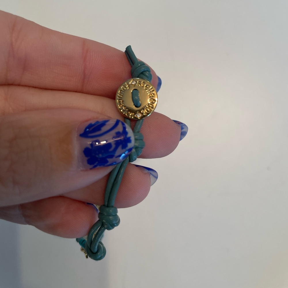 Stella & Dot Foundation Bracelet Teal with Gold and Silver Tones - Picture 6 of 8